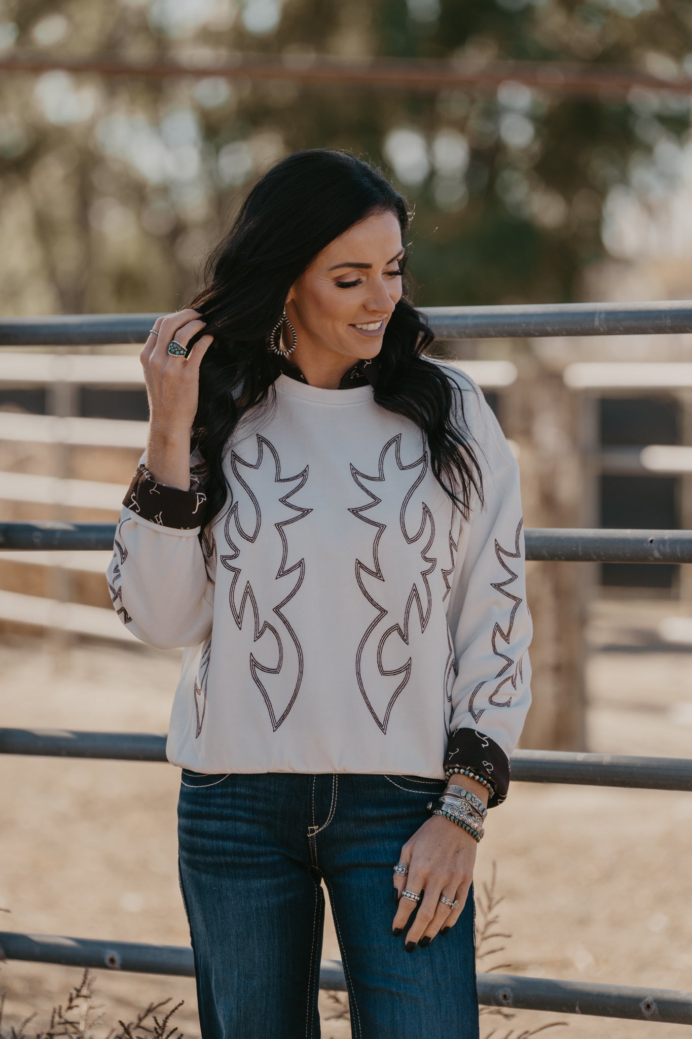 Old Timer Boot Stitch Sweatshirt - White – Triangle T Boutique