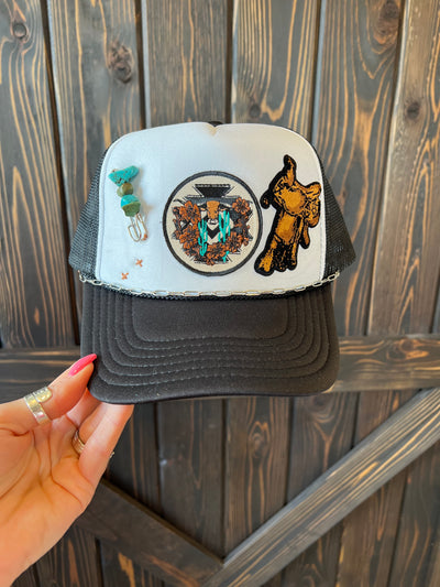 Saddles ‘n Longhorns Trucker Hat