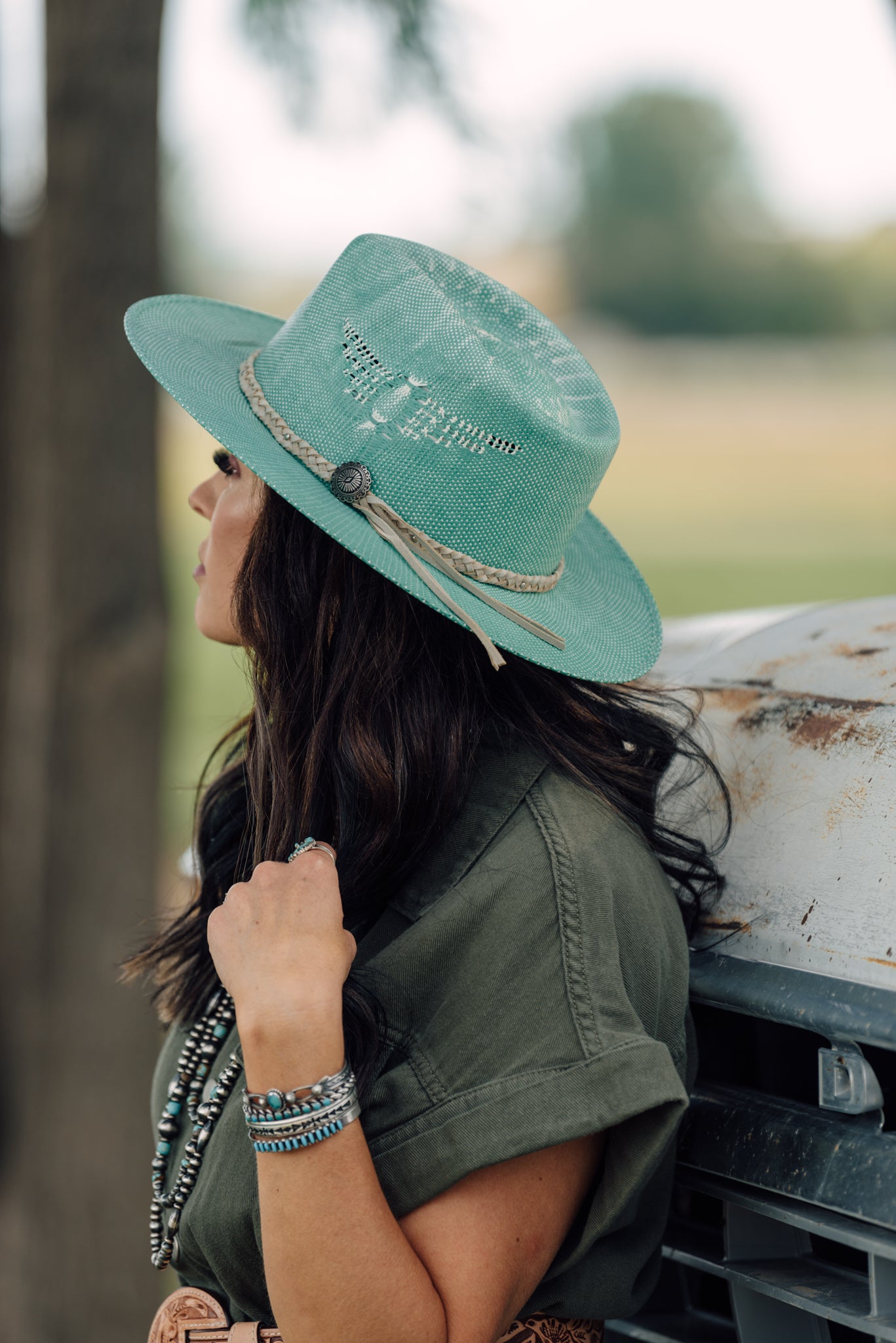 Charlie Horse straw hat green Women’s size Small Charlie 1 Horse: Spear Point Mint Felt – La Raza Western Wear main image 2