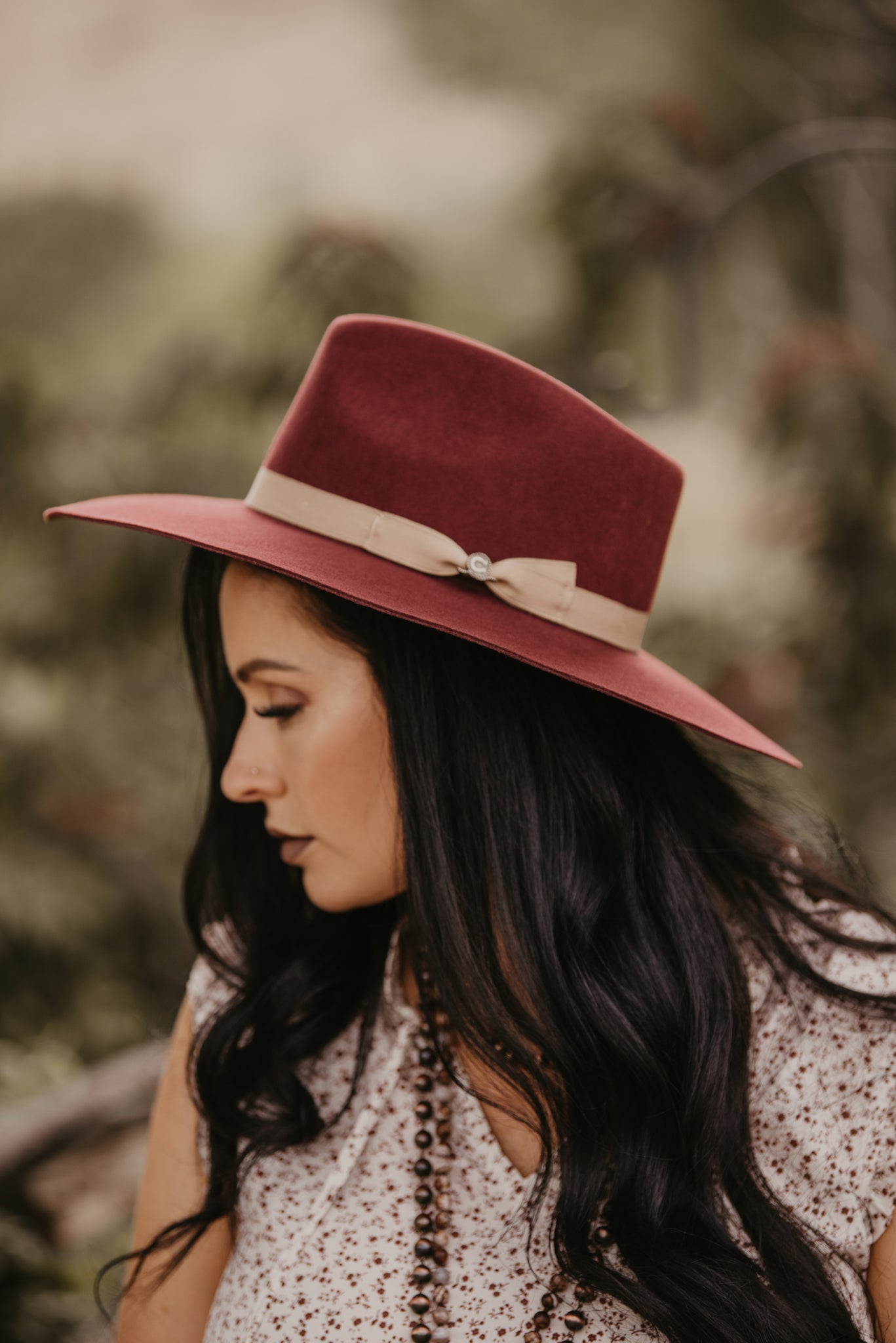 Charlie 1 Horse Highway Hat Burgundy Red Wool Felt Size Small Charlie 1 Horse Women main image 3