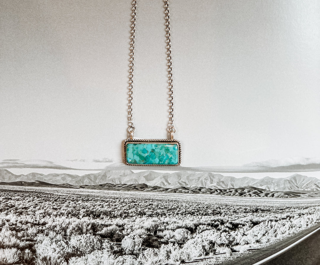 Pura Vida Genuine Turquoise Bar Necklace Pura Vida Turquoise Bar