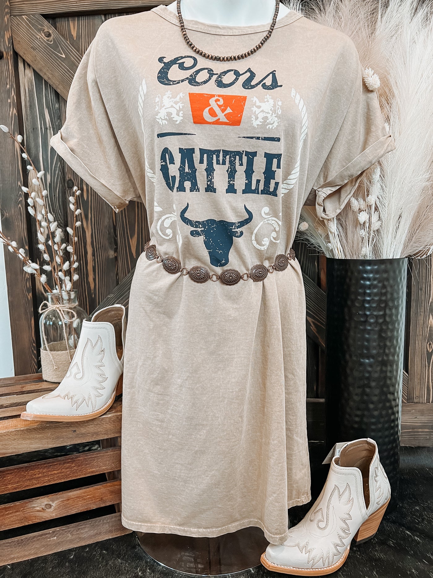 Coors & Cattle T-Shirt Dress