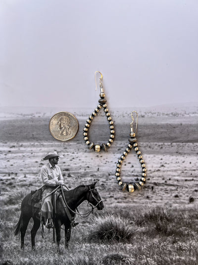 Seneca Navajo Pearl Teardrop Earrings