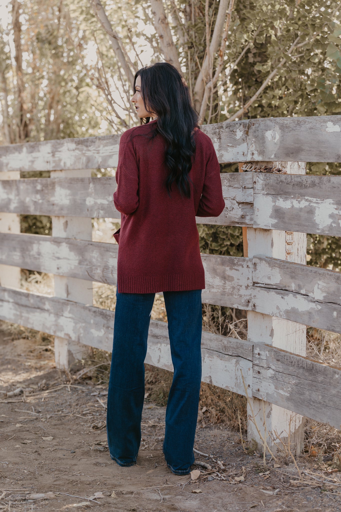The Willows Cardigan - Burgundy