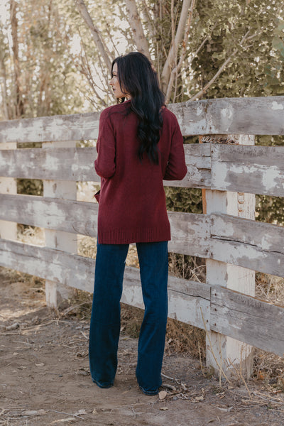 The Willows Cardigan - Burgundy
