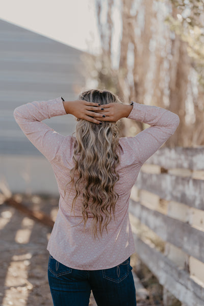 Claire Pearl Snap Top