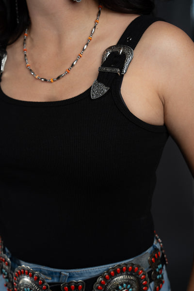 Buckle Babe Body Suit - Black