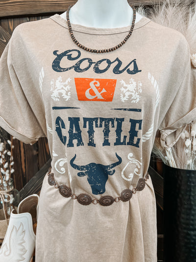 Coors & Cattle T-Shirt Dress