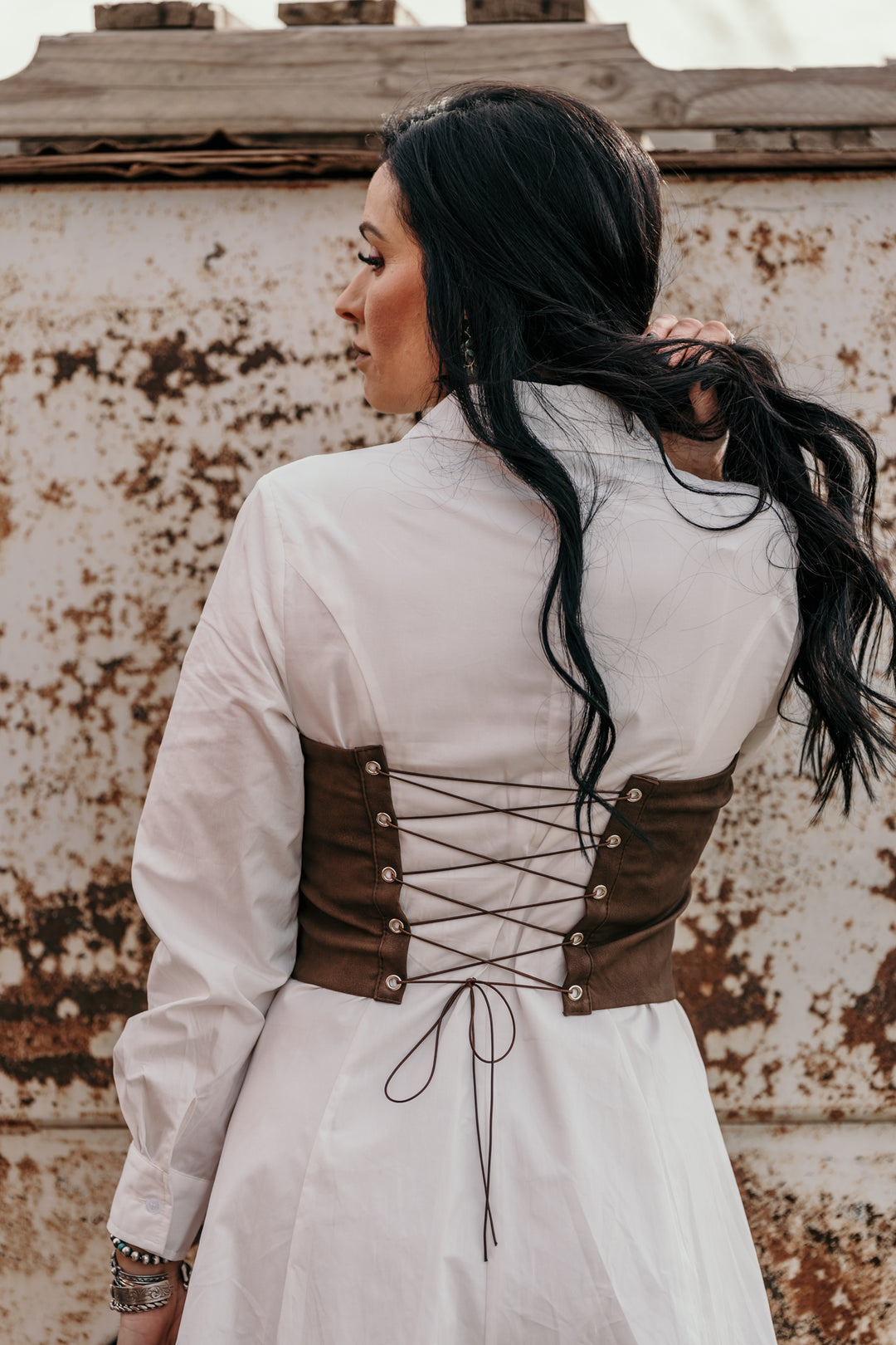 Cowgirl Stitched Corset Top