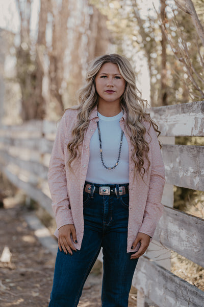 Claire Pearl Snap Top