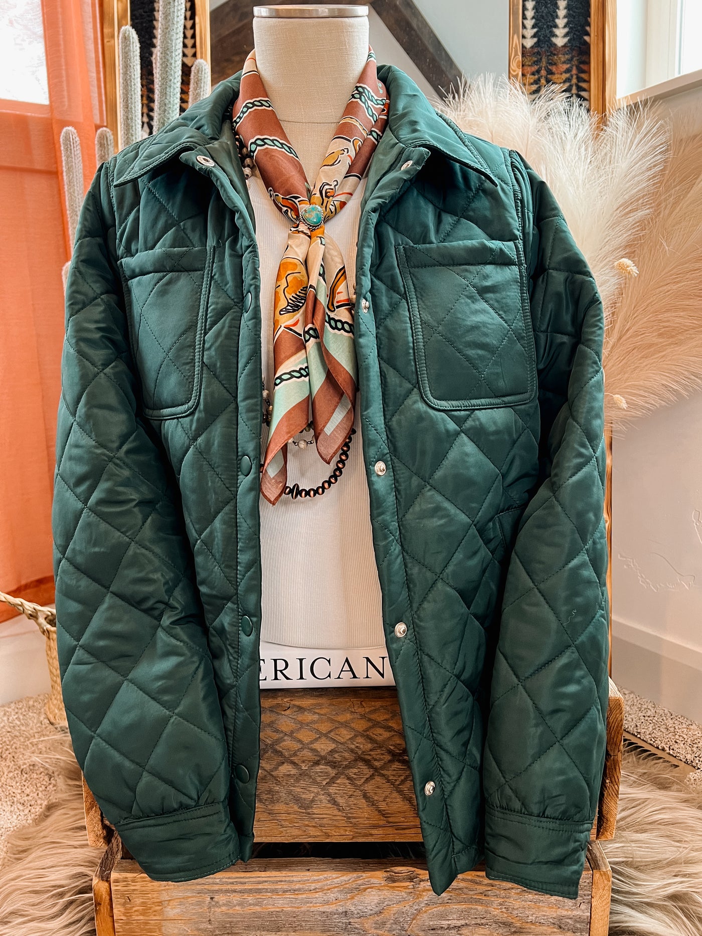 The Steele Quilted Jacket - Hunter Green