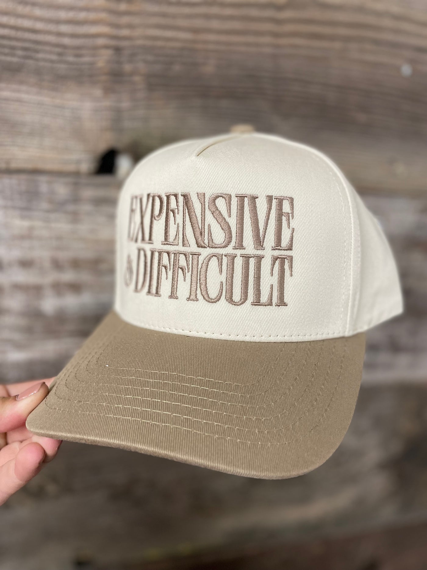 Expensive & Difficult Ball Cap - Beige