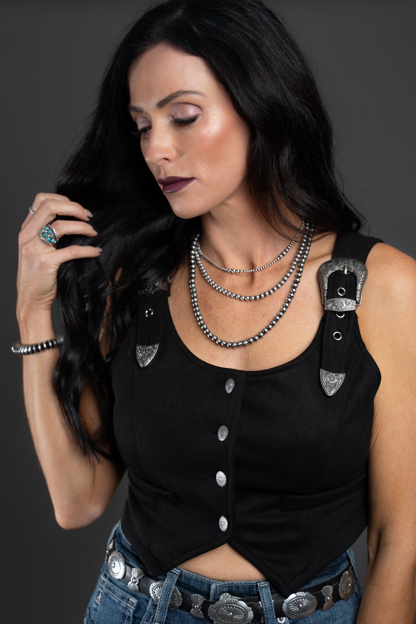 JoJo Buckle Top - Black