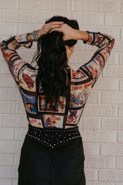 Little Red Rodeo Mesh Top