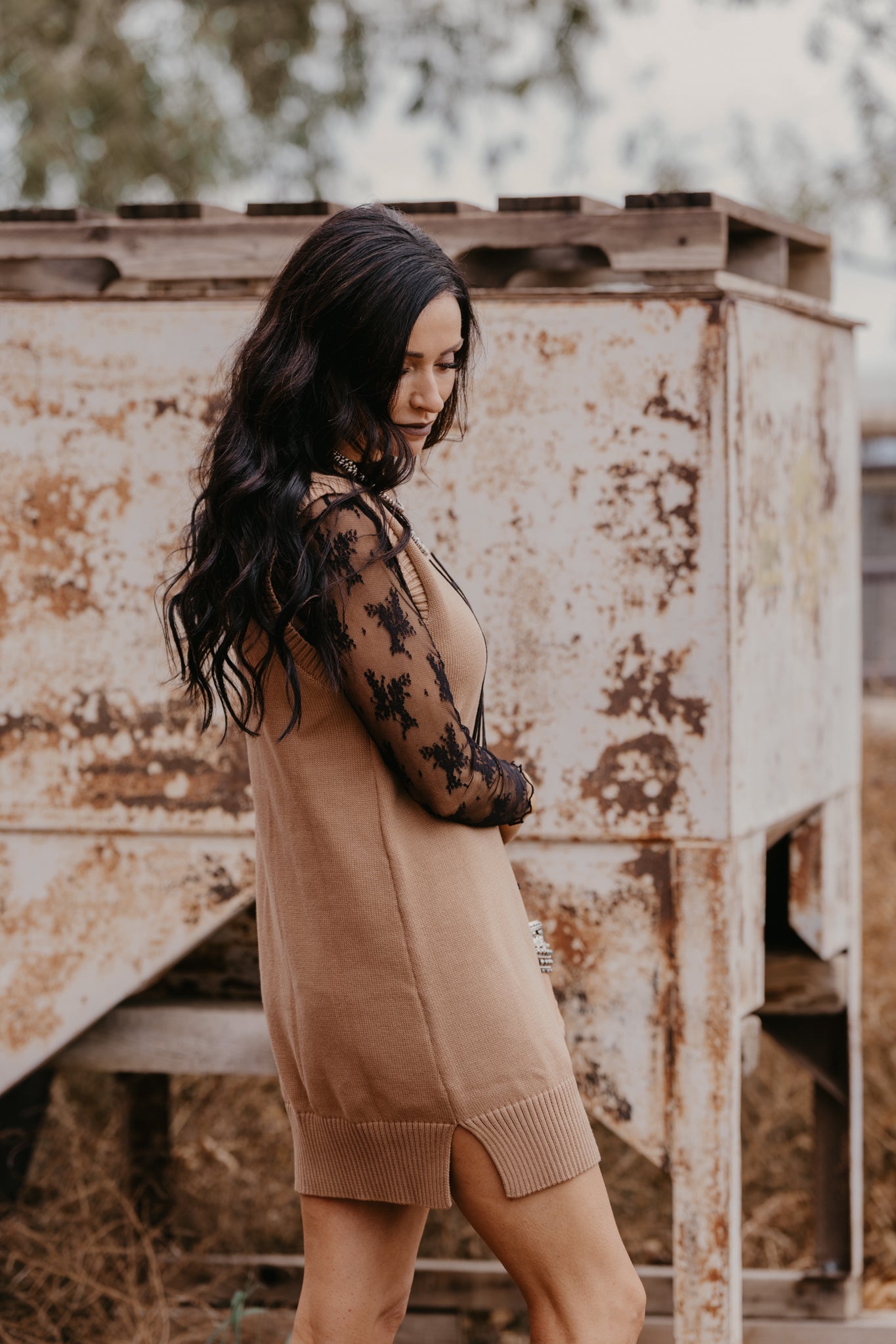 Cimarron Sheer Lace Top - Black