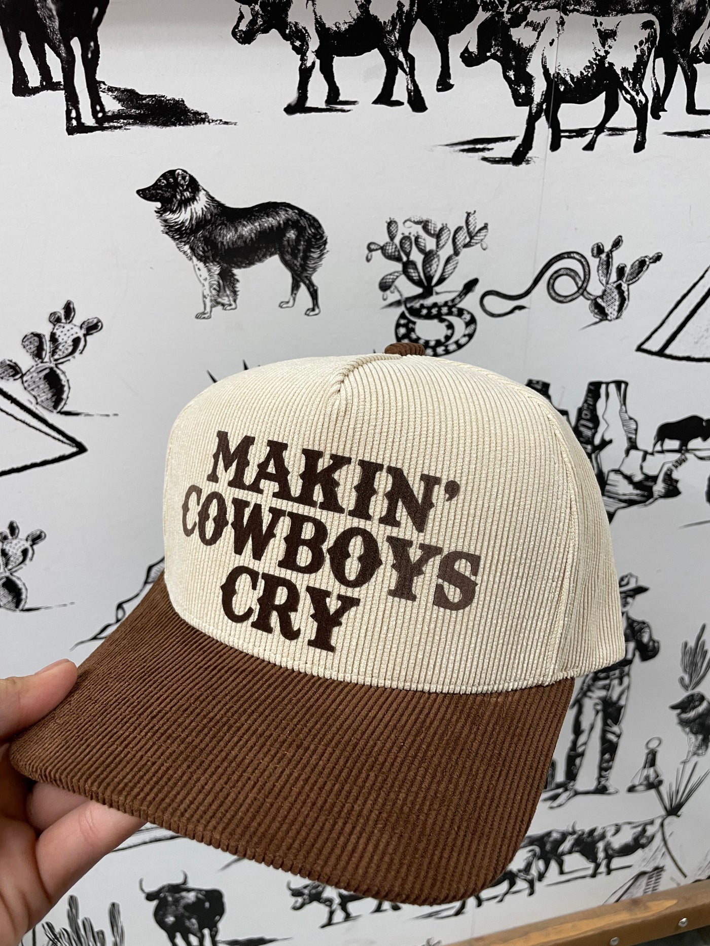 Makin' Cowboys Cry Corduroy Ball Cap - Brown
