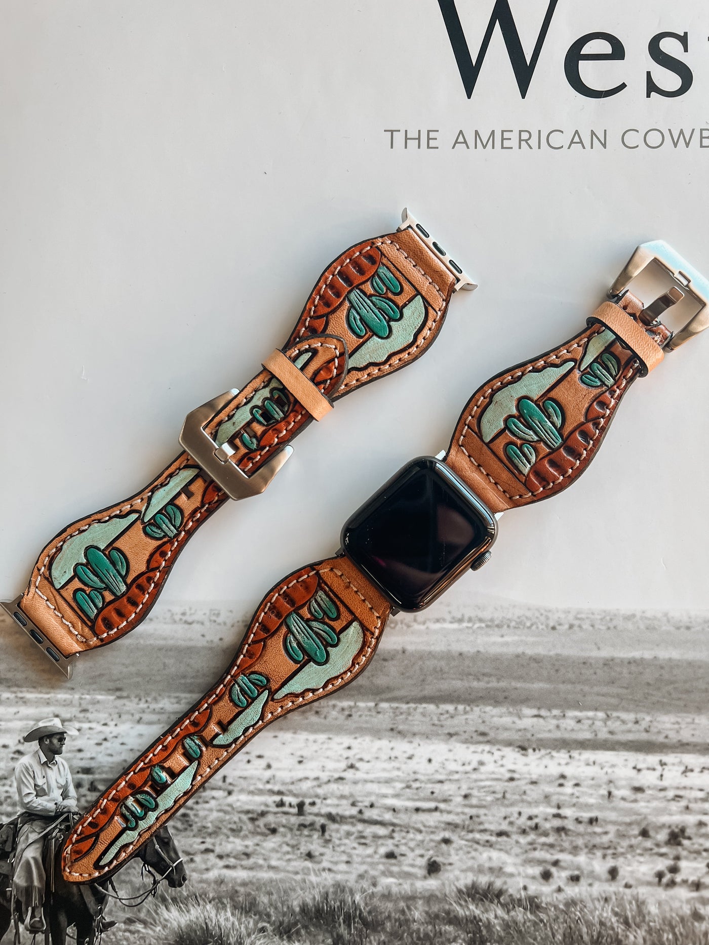 The Desert Glow Leather Watchband