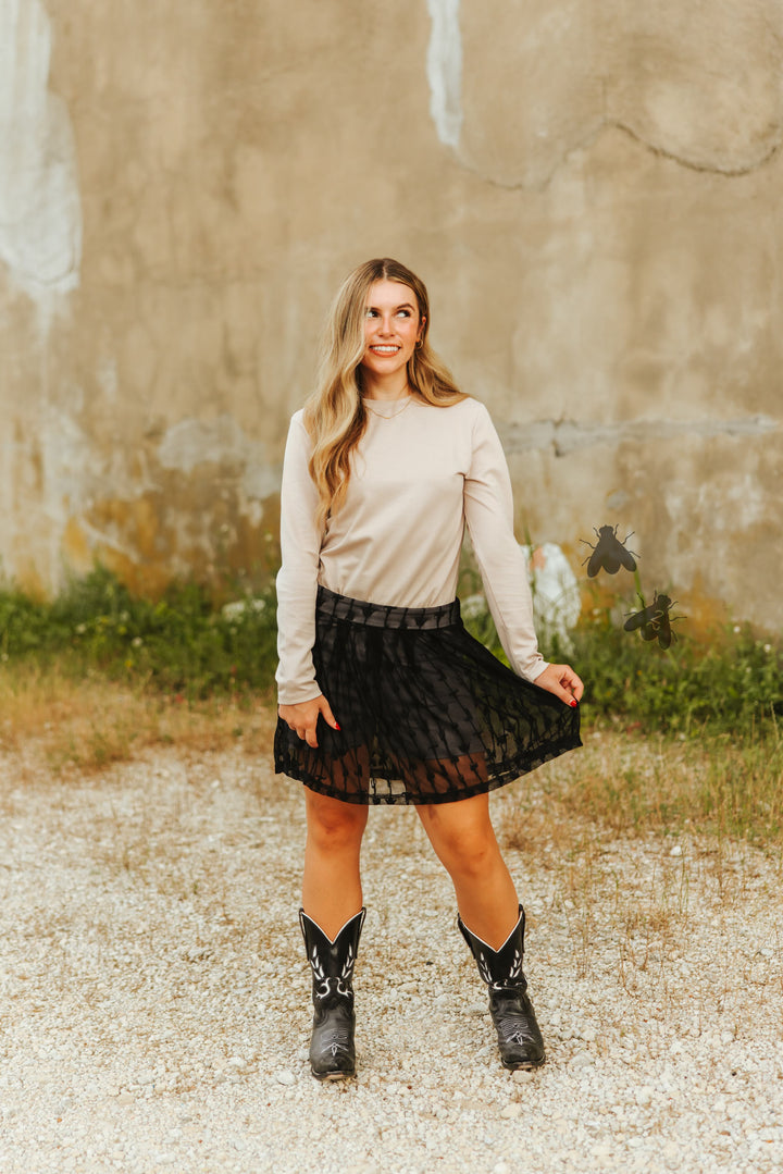 Lingo Lace Skirt - Midnight – Triangle T Boutique