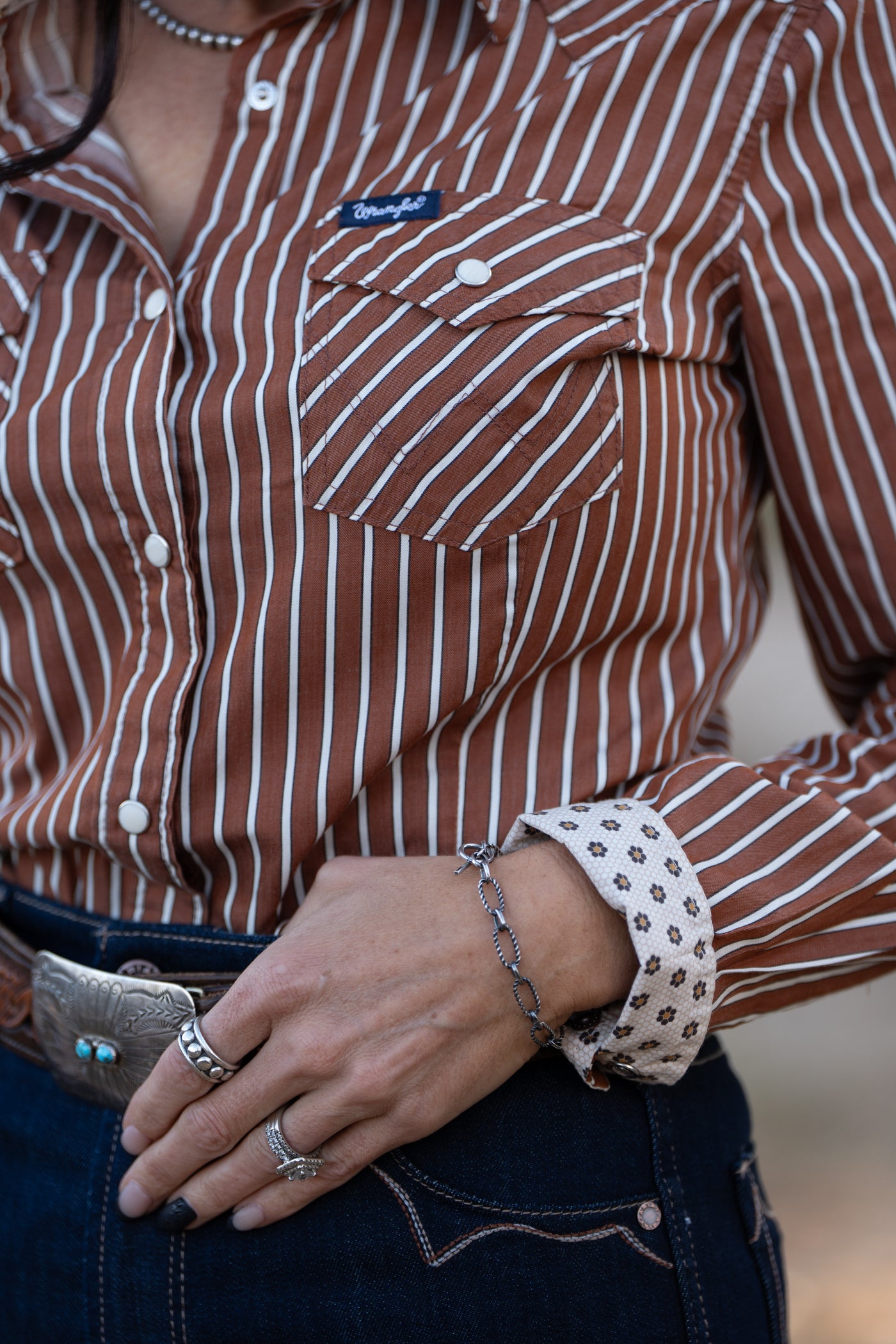 Ridley Pearl Snap Top