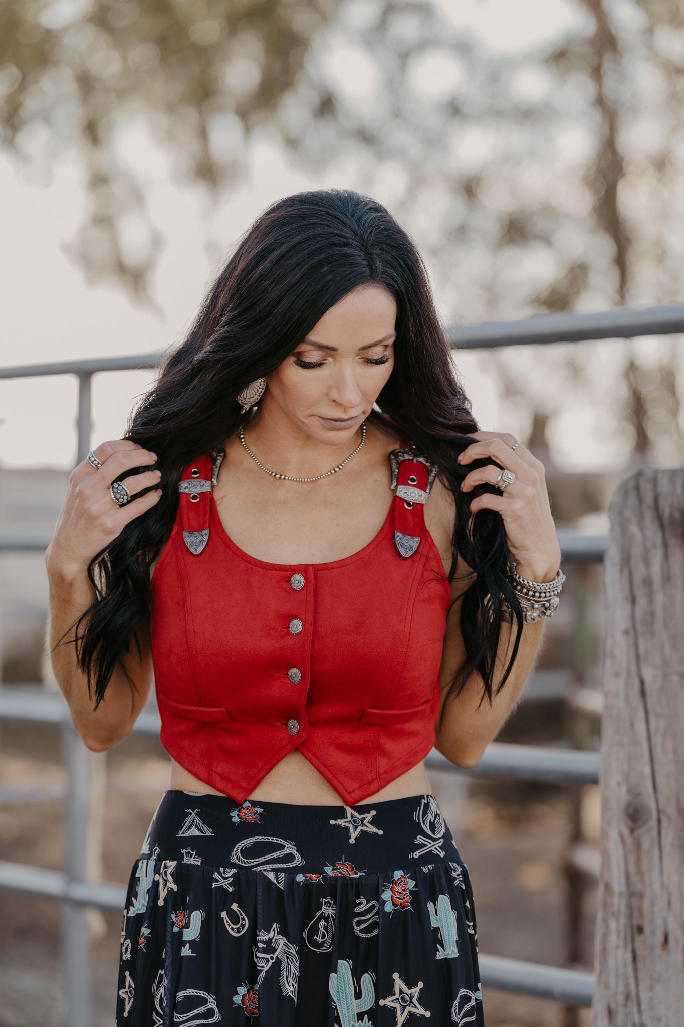 JoJo Buckle Top - Red