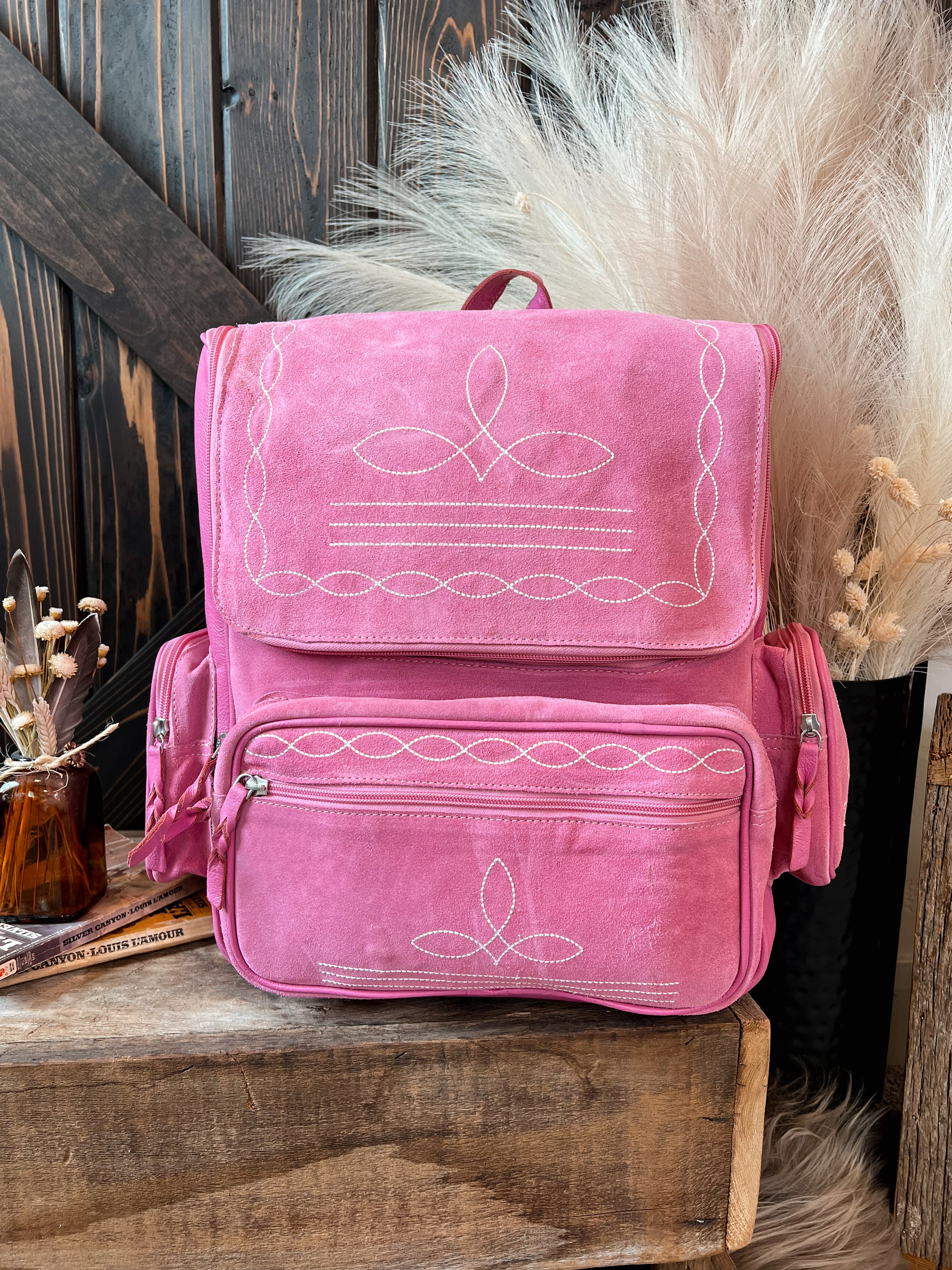 Stetson Boot Stitch Backpack - Pink – Triangle T Boutique
