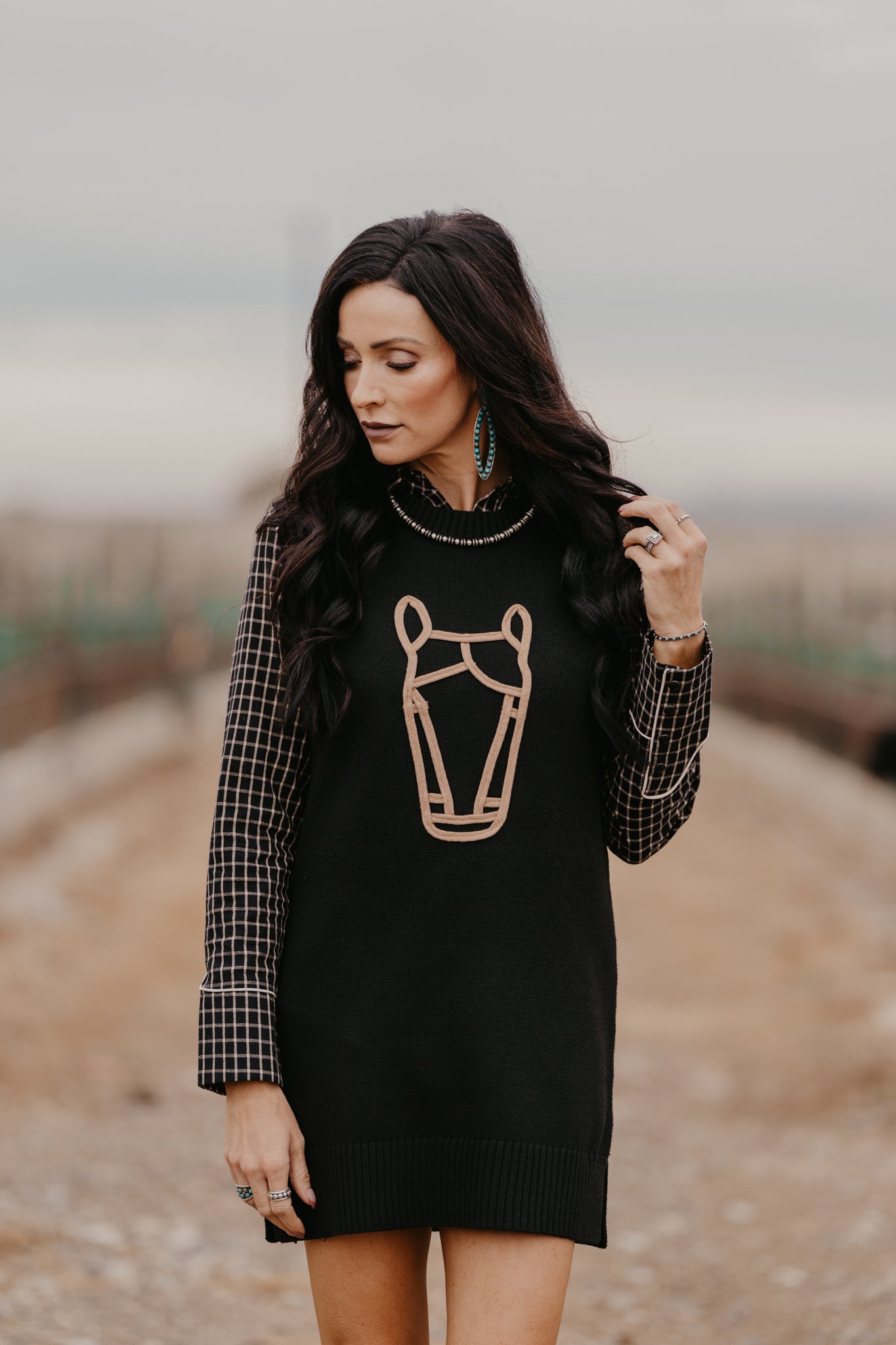 Sandra Plaid Pearl Snap Top