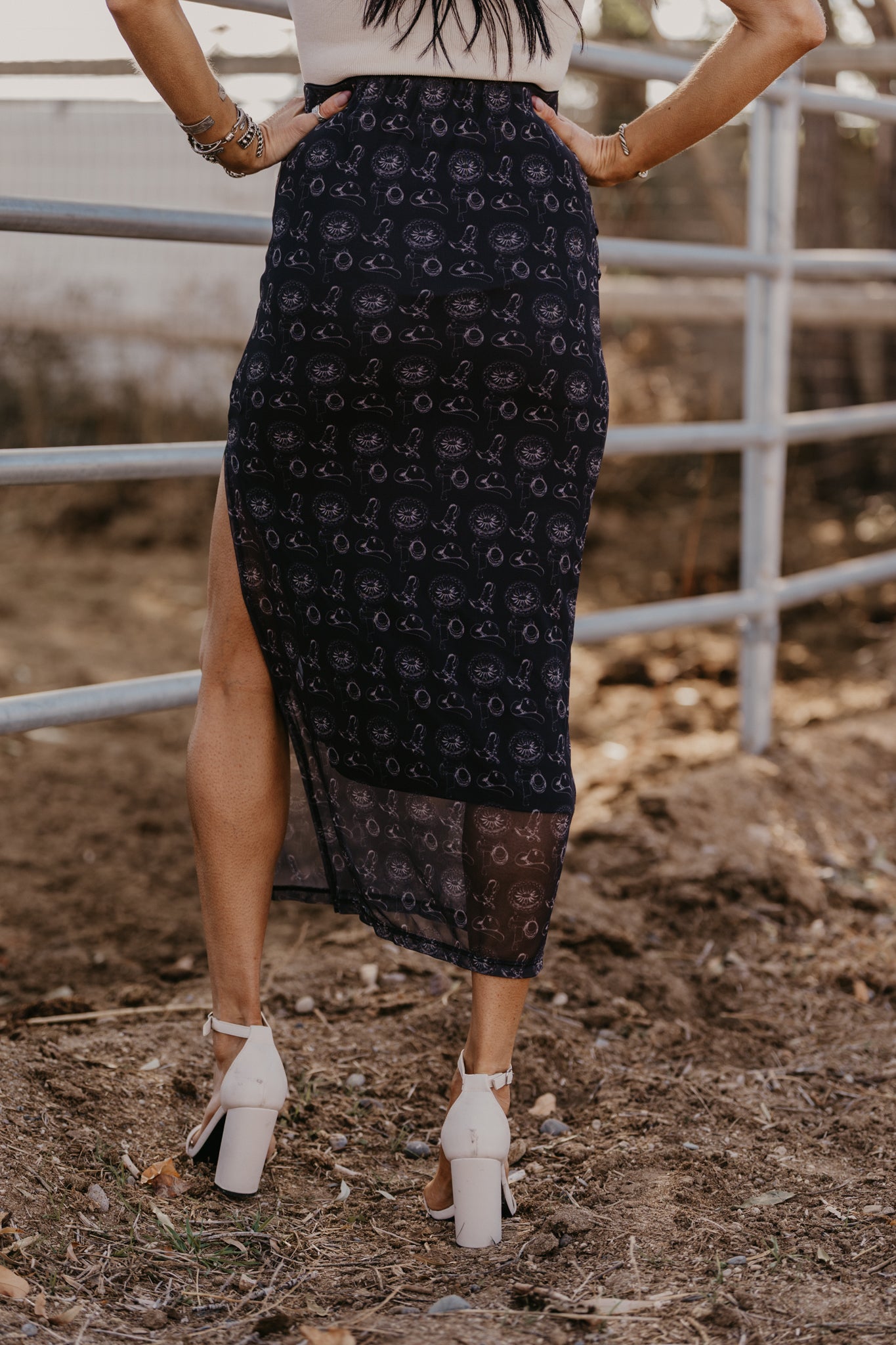 Pascoe Mesh Midi Skirt