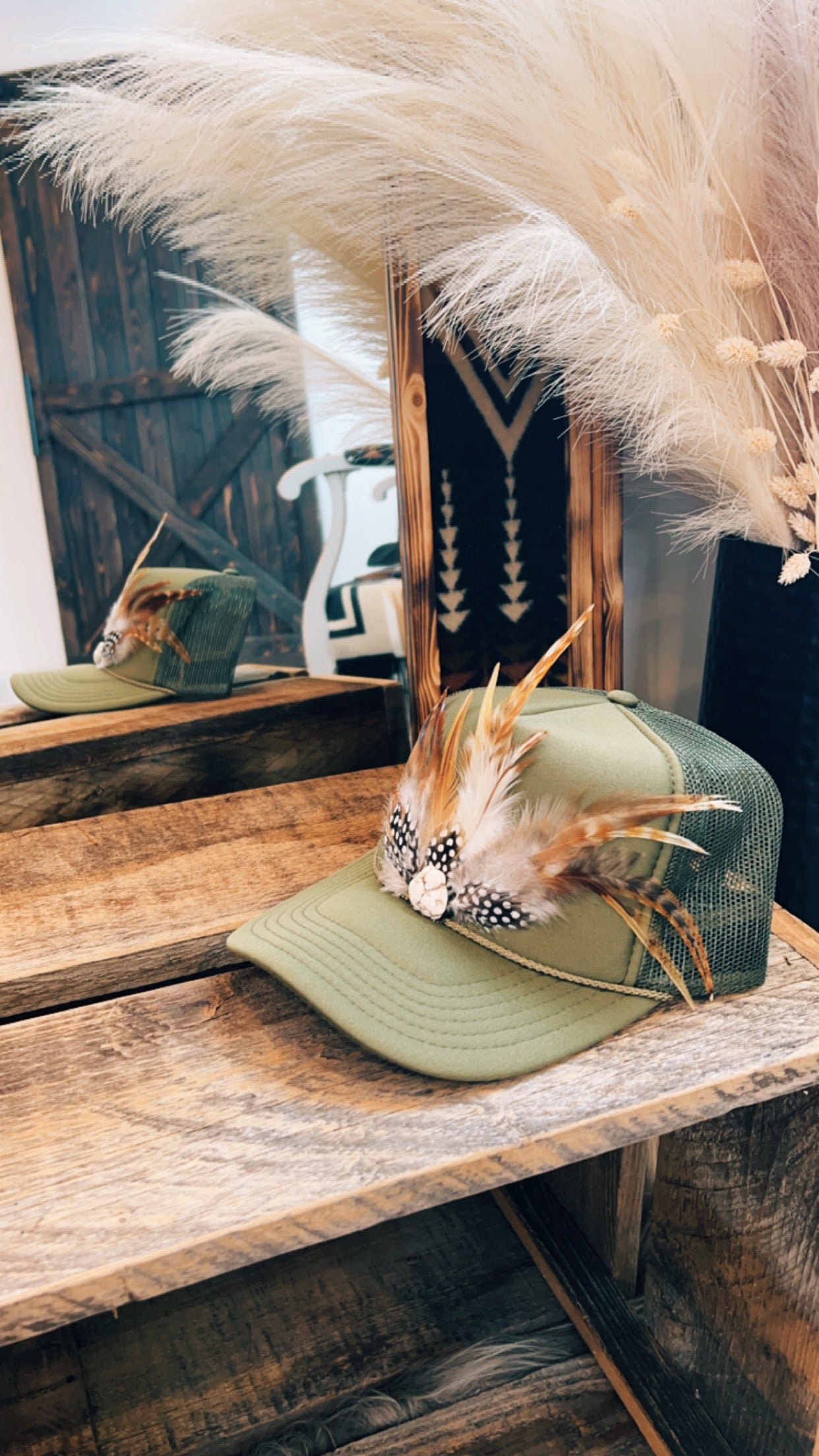 The Lainey Trucker Hat - Olive