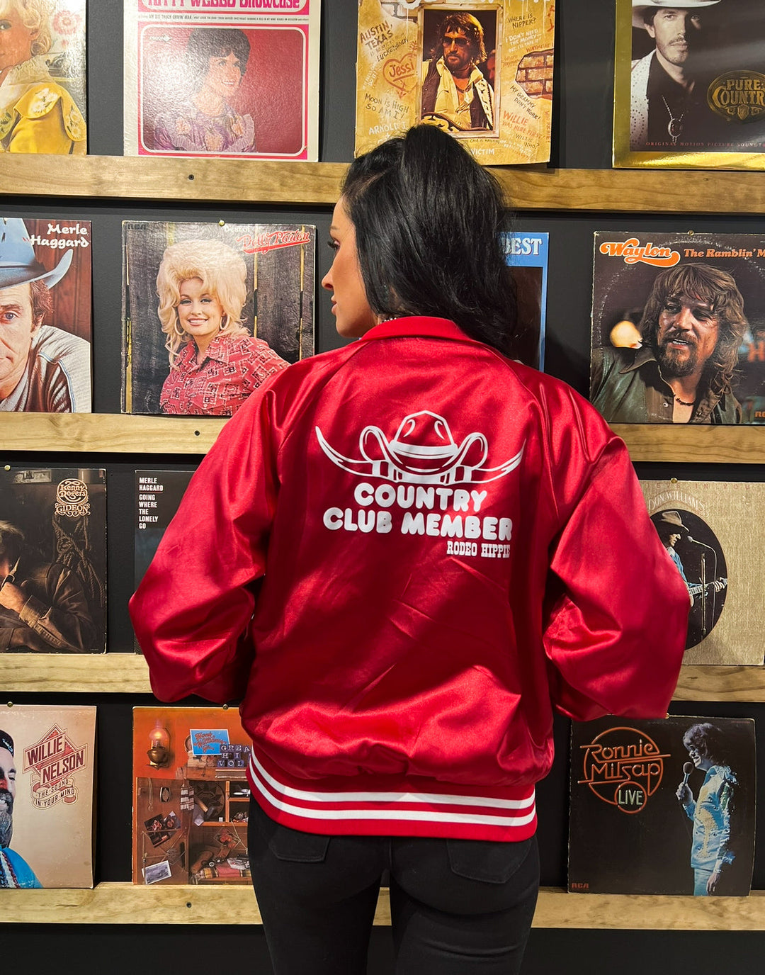 Country Club Member Satin Sports Jacket – Triangle T Boutique