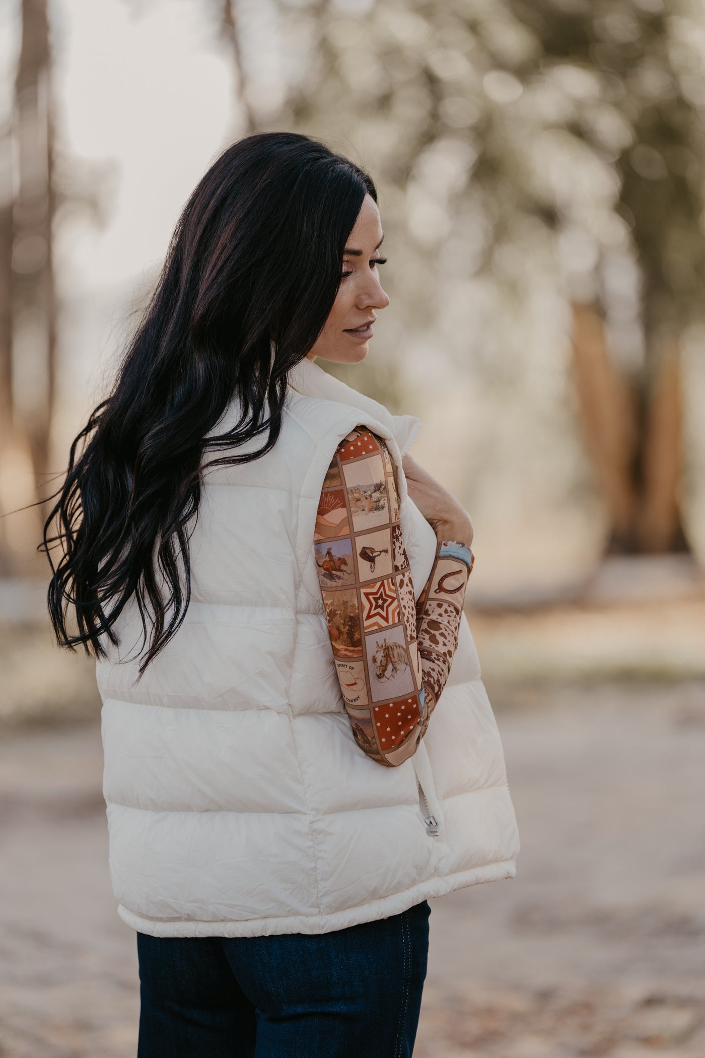 Denzel Puffer Vest by Ariat - Cream