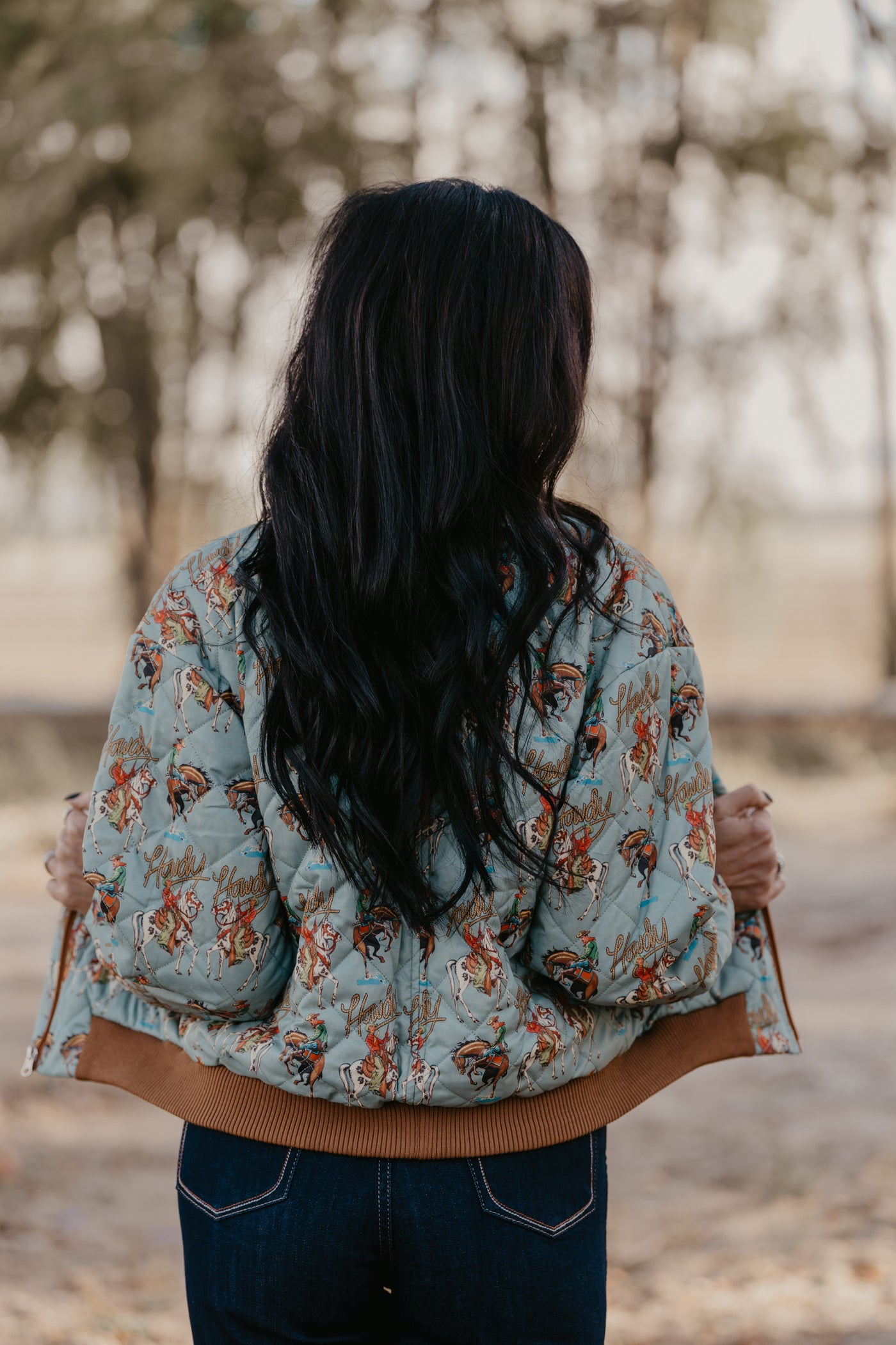 Howdy Cowboy Quilted Bomber Jacket