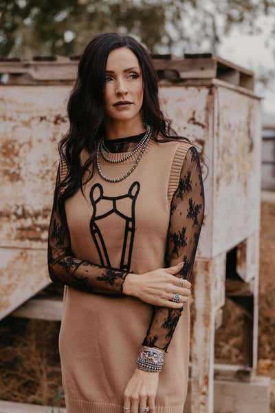 Cimarron Sheer Lace Top - Black