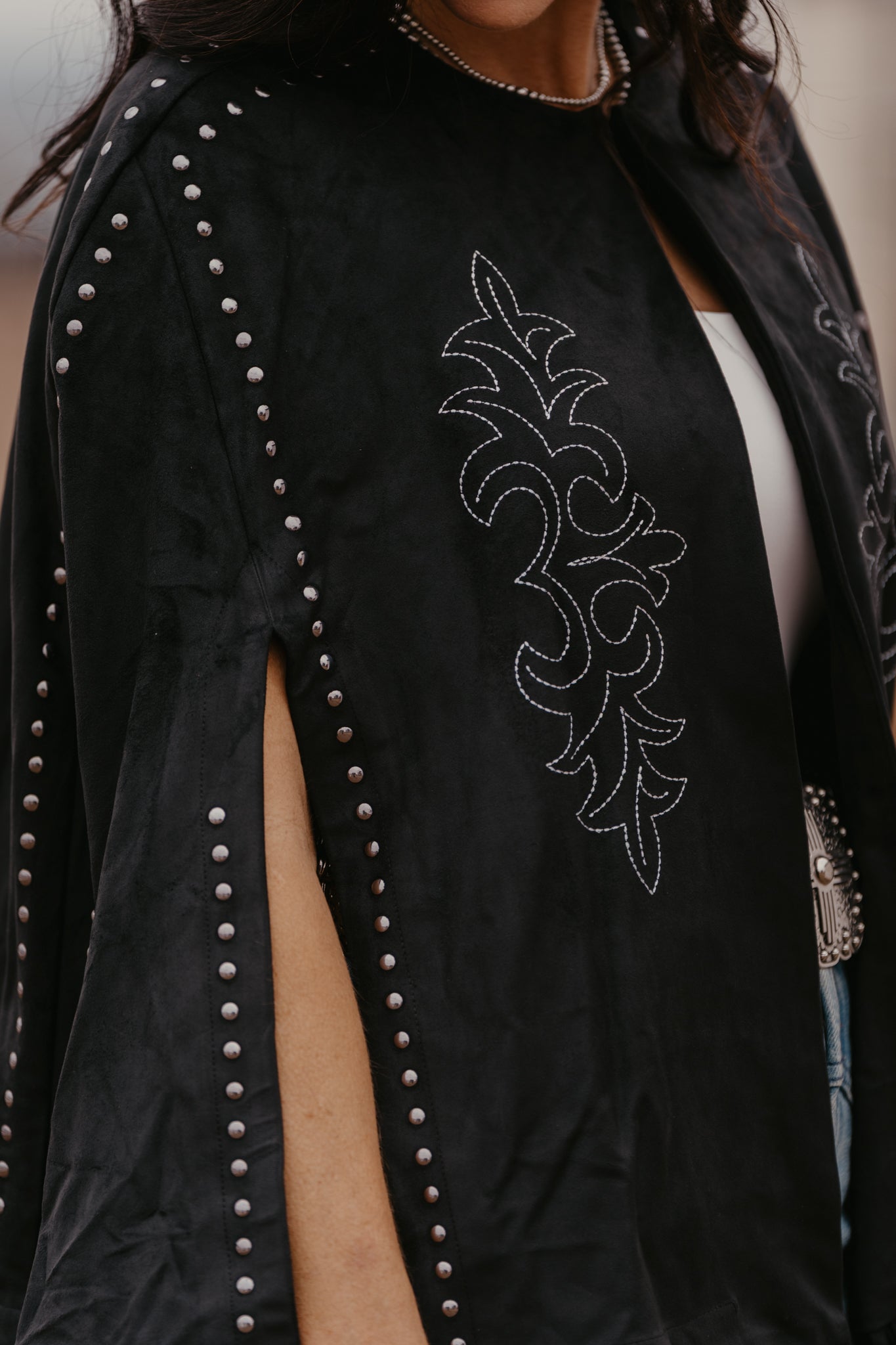 Cara Embroidered Cape