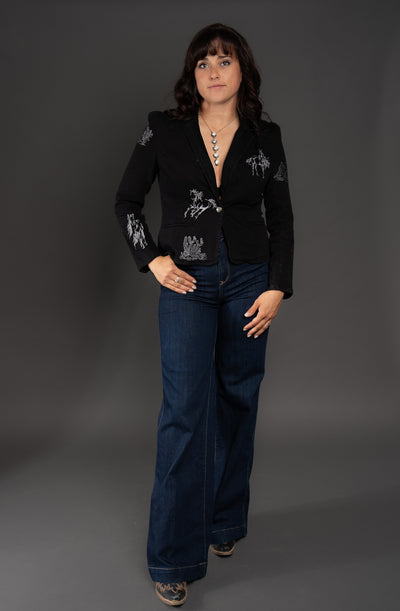 Mustang Sally Embroidered Denim Jacket