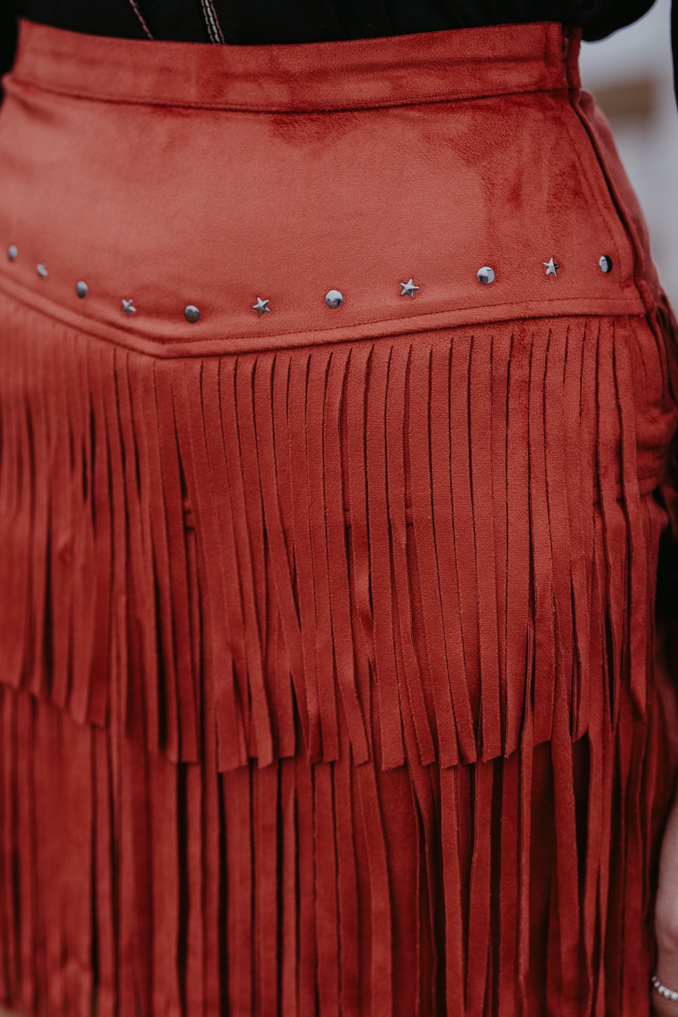 Starlight Fringe Skirt - Rust