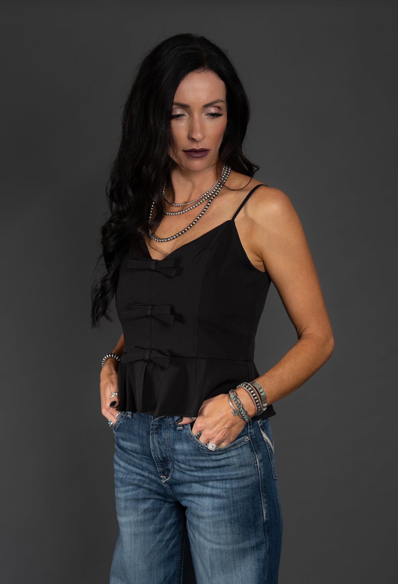 Black Bow Affair Top