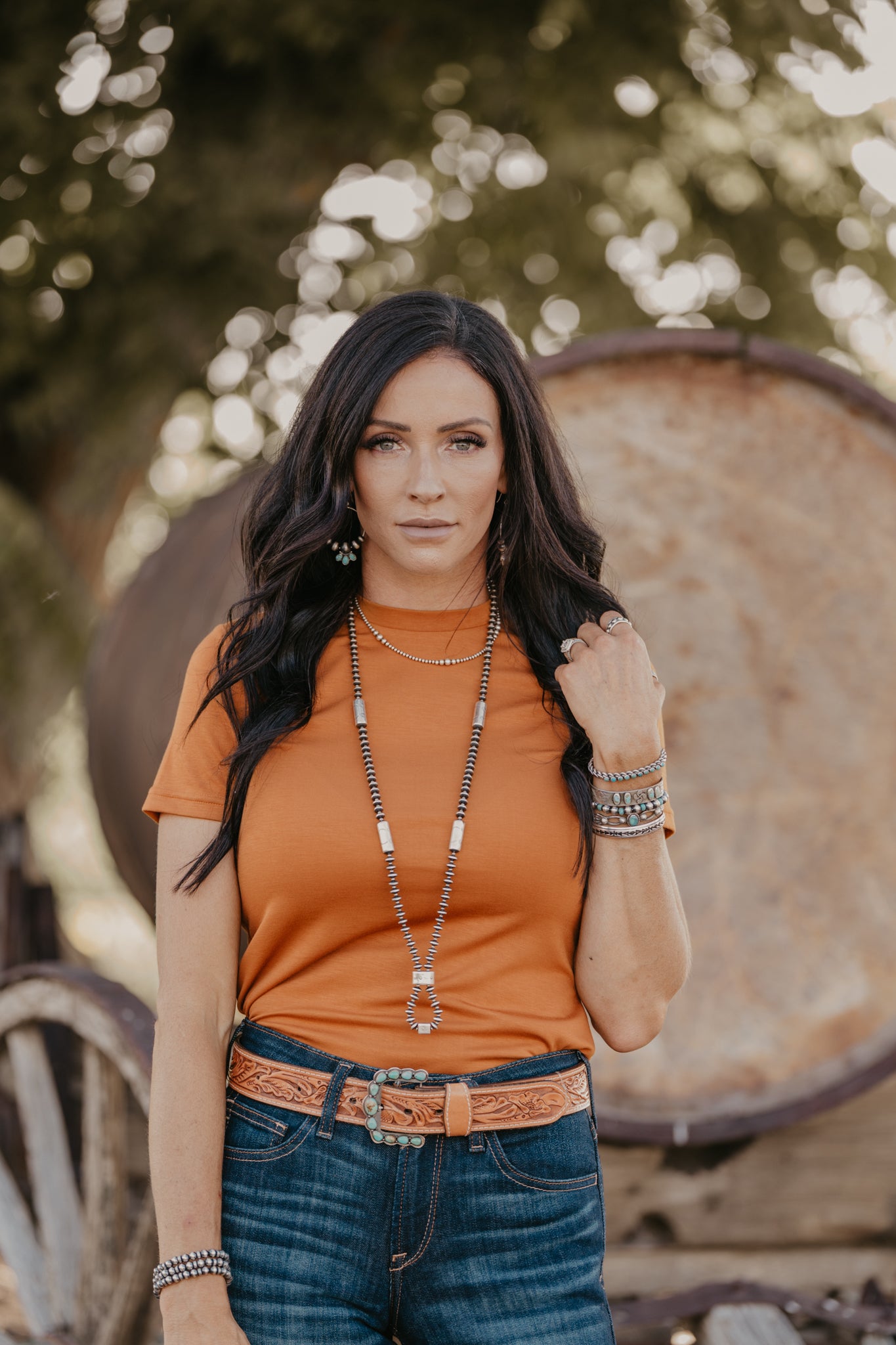 Cloud Basic Tee - Saddle