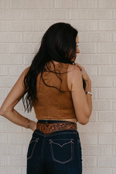 JoJo Buckle Top - Camel