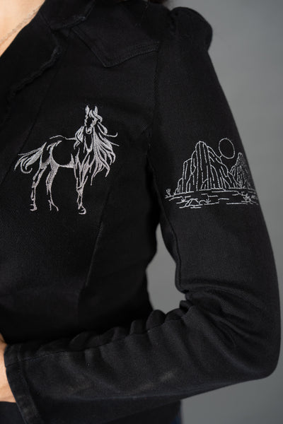 Mustang Sally Embroidered Denim Jacket