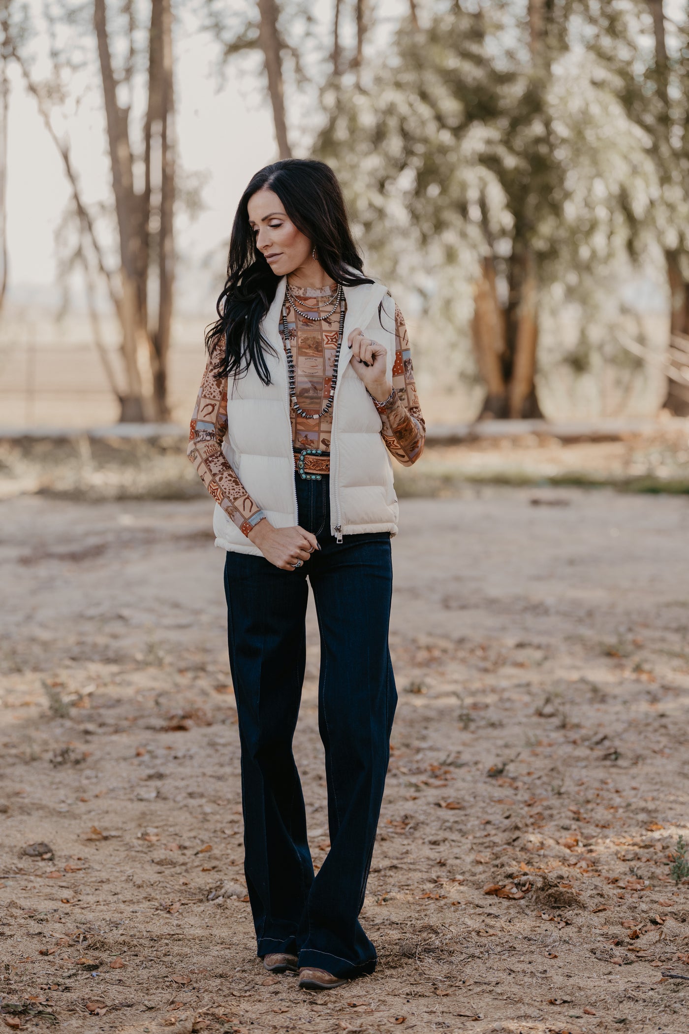 Denzel Puffer Vest by Ariat - Cream