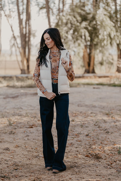 Denzel Puffer Vest by Ariat - Cream