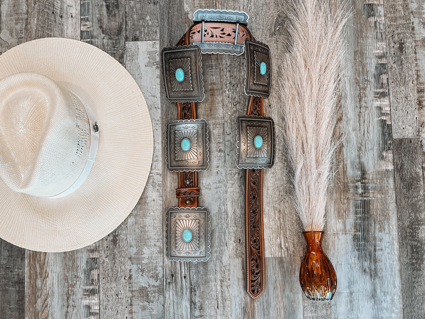 The Bailey Turquoise Concho Belt