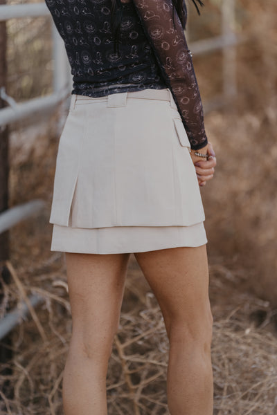 Promenade Skirt - Stone