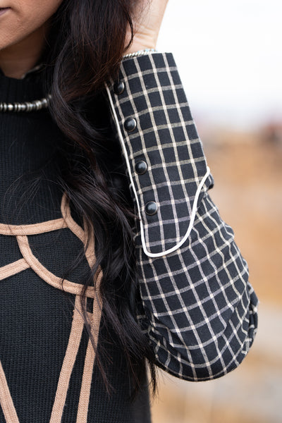 Sandra Plaid Pearl Snap Top