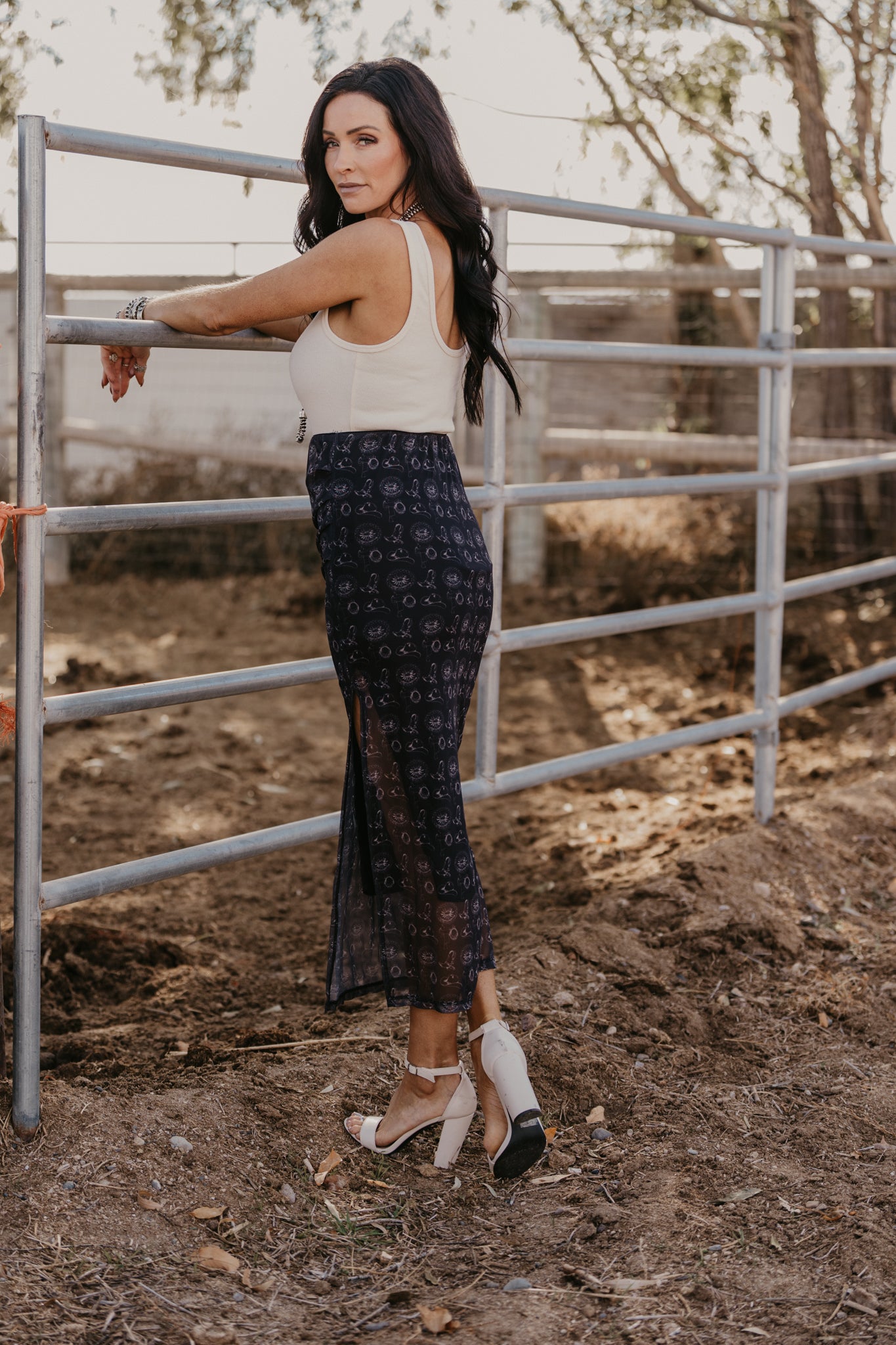 Pascoe Mesh Midi Skirt