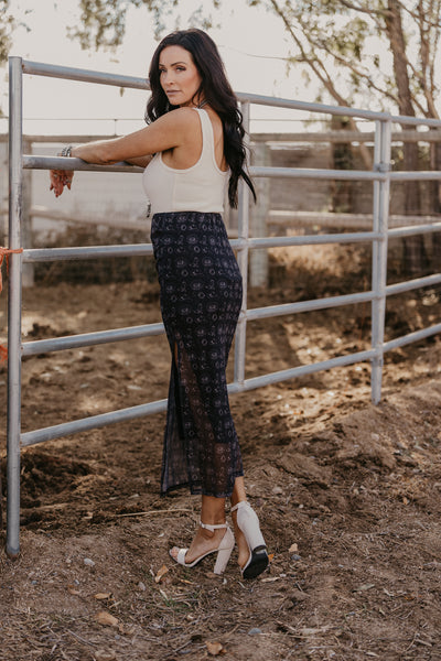 Pascoe Mesh Midi Skirt