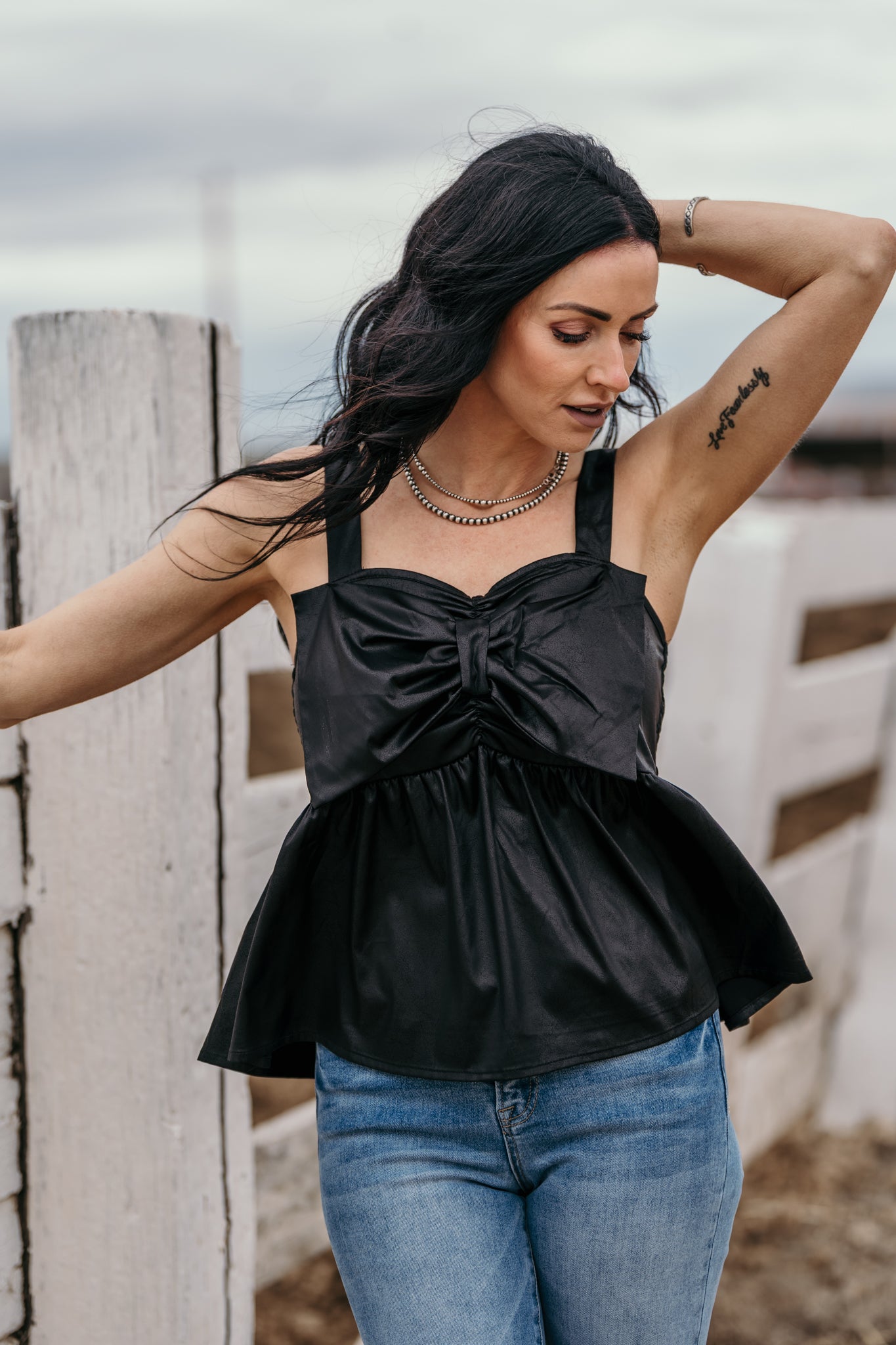 Rodeo Ribbon Top - Midnight