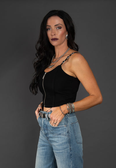 The Kami Concho Denim Tank