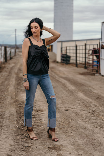 Rodeo Ribbon Top - Midnight