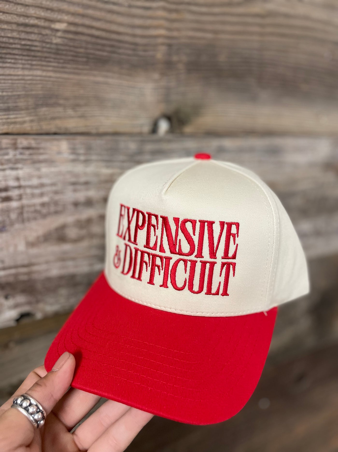 Expensive & Difficult Ball Cap - Red